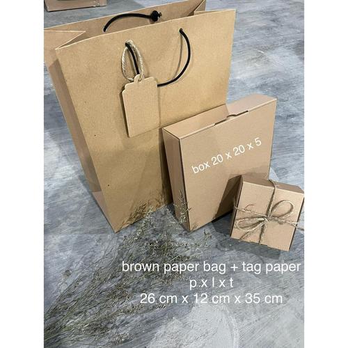 Jual Size M Brown Paper Bag 26 X 12 X 35 Cm Paper Tag Kantong Gift Kota Tangerang Dusbox Tangerang Tokopedia<script async src=