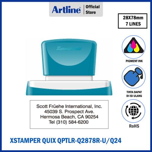 Jual STEMPEL ARTLINE XSTAMPER QUIX QPTLQ2878RU/Q24 RED MURAH Kota
