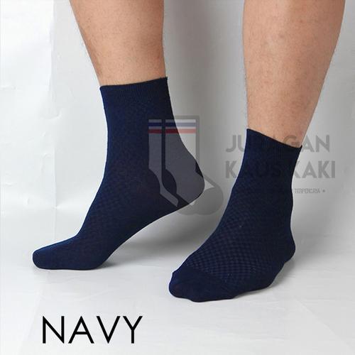 Foto Produk Kaos Kaki Panjang pria Serat Bambu Arang Bamboo Original Bambu Asli - Navy dari Juragan kaus kaki