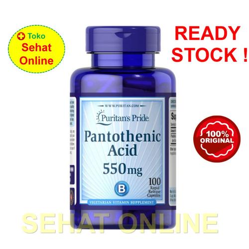 Jual Puritan Pride Pantothenic Acid 550 mg 100 Caplets untuk Jerawat
