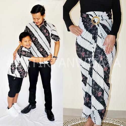 Baju Couple Batik Family Mama Rok Lilit Papa Anak Kemeja Parang Jogja  ANAK 7-8TH di Batik Tanwijaya Tokopedia