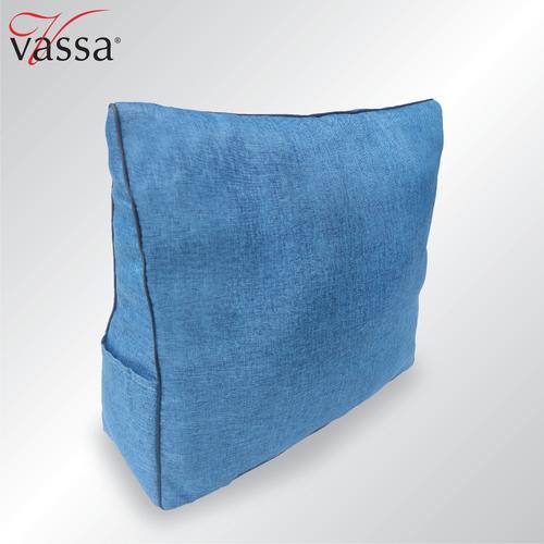 Foto Produk BANTAL PINGGANG / BANTAL SANDARAN /LUMBAR PILLOW - Biru dari Vassa Sofa