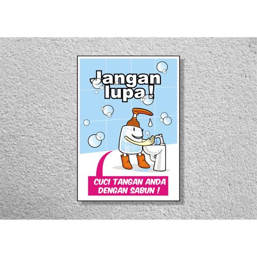 Jual Sp048 Poster K3 Safety A2 Frame Jangan Lupa Cuci Tangan Dengan Sabun Kota Bandung Safety Sign Indonesia Tokopedia