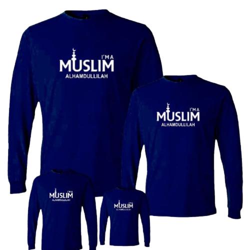 Foto Produk Kaos couple keluarga motif islami/ tshirt lengan panjang muslim untuk - ANAK, S dari distro manda