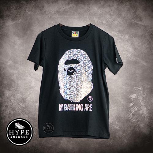 Gambar Kaos BAPE A Bathing Ape Big Head Hologram Black Tshirt 100% ORIGINAL dari HYPESNEAKER.ID Kota Salatiga Tokopedia
