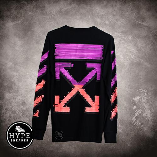 Gambar OFF WHITE Marker Fuchsia Black Longsleeve Tshirt 100% ORIGINAL dari HYPESNEAKER.ID Kota Salatiga Tokopedia