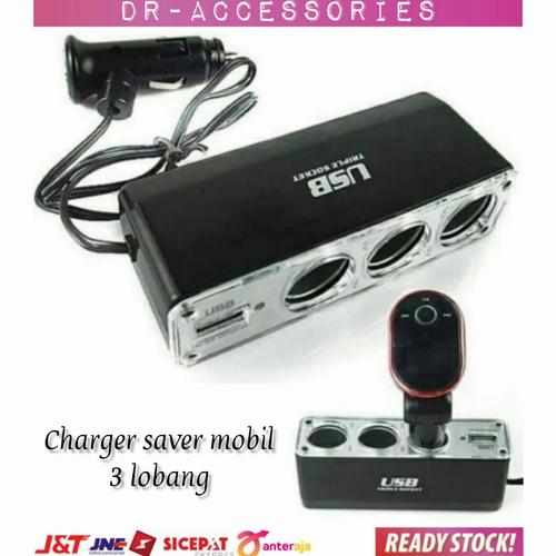 Foto Produk Charger Saver Mobil 3 Lobang + 1 USB dari DR-Acc