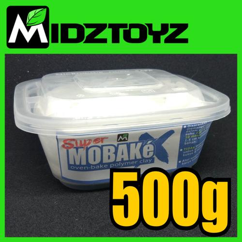 Foto Produk Super Mobake X - oven bake Polymer Clay - SMeX PUTIH 500g dari Midztoyz