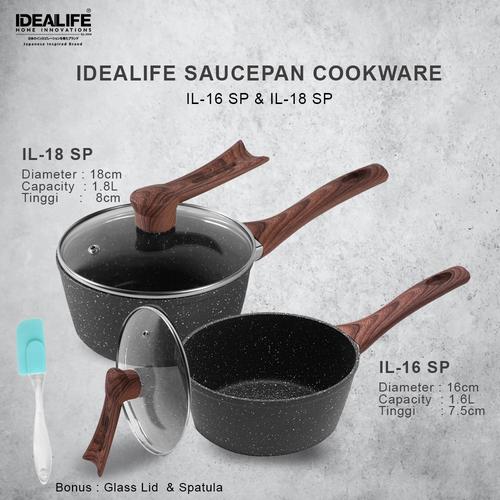 Gambar IDEALIFE - Saucepan Cookware - Panci Saus (16cm) - IL-16SP dari IDEALIFE Outlet Jakarta Utara Tokopedia