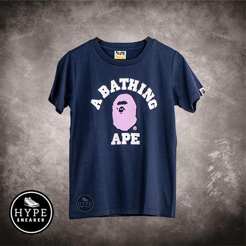 Gambar Kaos BAPE A Bathing Ape College Purple Navy Tshirt 100% ORIGINAL dari HYPESNEAKER.ID Kota Salatiga Tokopedia