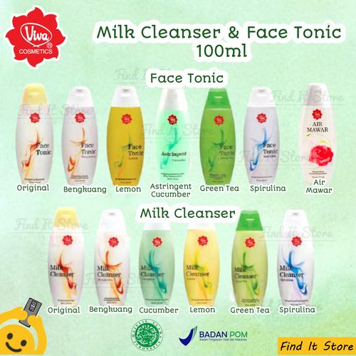 Gambar Viva Milk Cleanser Face Tonic | Susu Pembersih Penyegar Wajah | 100ml - FACETONIC100, Cucumber dari Find It Store Kota Surabaya Tokopedia