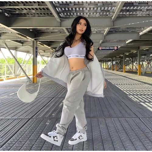 Jual TAYLOR DAILY SWEATPANTS GREY BAGGY 
