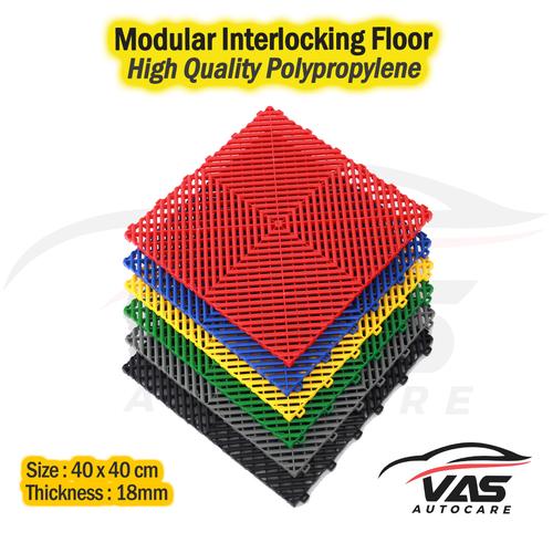 Promo Interlocking Modular Floor Tile Mat Garage Car Wash Interlock