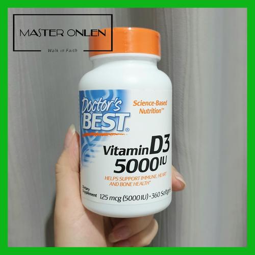 Jual Doctor's Best Vitamin D3 5000iu 360 softgel Vit D 3 5000 iu bkn ...