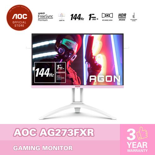 Foto Produk AOC AG273FXR Pink Power FreeSync Gaming Monitor 144hz/1ms/HDR/IPS/27" dari AOC Official Store