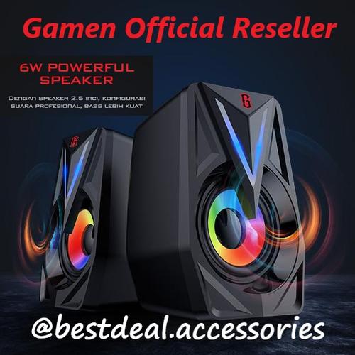 Gambar Gamen GS1 Double Port Input RGB Gaming Speaker 6W Powerful Speaker dari Bestdeal Accessories Jakarta Pusat Tokopedia