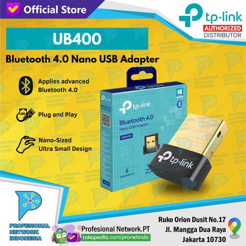 Gambar TP-Link UB400 Bluetooth 4.0 Nano USB Adapter dari Profesional Network.PT Jakarta Pusat Tokopedia