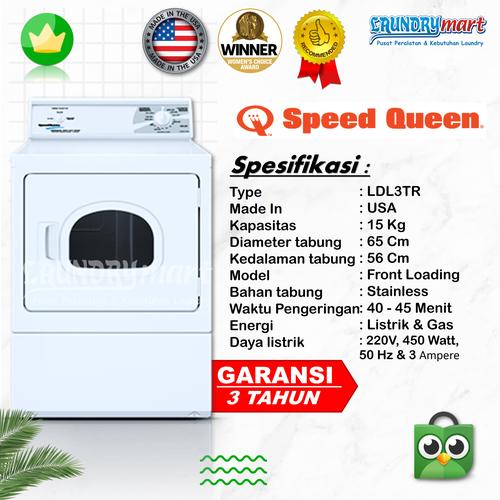 Jual SPEED QUEEN DRYER MESIN PENGERING LAUNDRY GAS KAPASITAS 15 KG