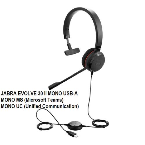 Jual ORIGINAL JABRA EVOLVE 30 II MONO 