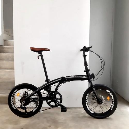 Foto Produk Sepeda Lipat Alloy Senator Folding Bike - Hitam dari Two Wheels