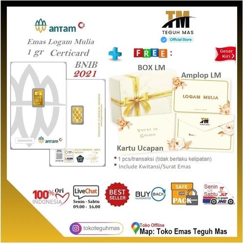 Foto Produk LOGAM MULIA ANTAM 1 gr CERTICARD LM 999.9 / 89081617 TEGUH MAS dari Toko Teguh Mas
