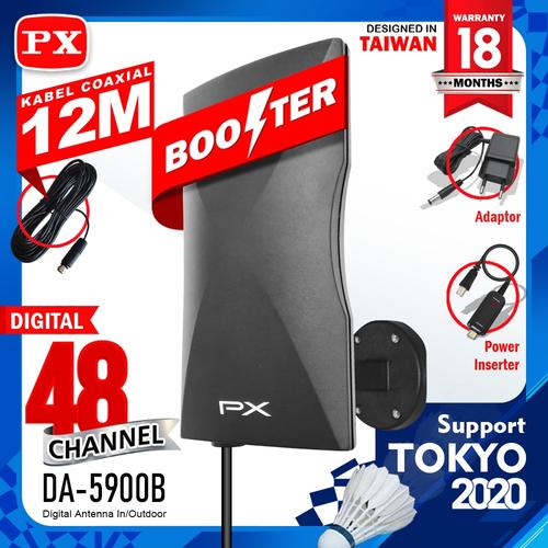 Foto Produk PX DA-5900B Antena TV Digital Analog + Kabel 12M Booster Indoor/Outdoo dari dyfa bandung