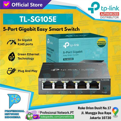 Jual TPLINK TLSG105E Switch 5Port/5 Port Gigabit Easy Smart