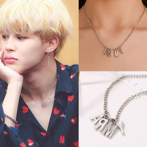 Jual kalung BTS army letter clavicle 