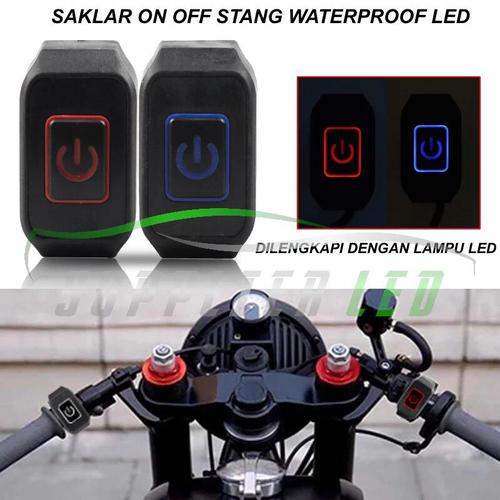 Jual Saklar ON OFF Stang LED Tombol ON OFF Motor Waterproof Universal ...
