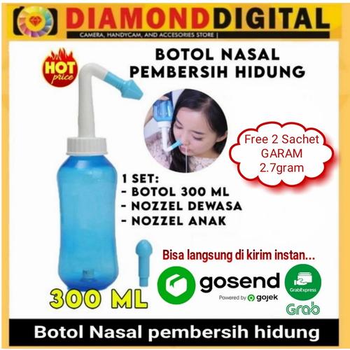 Gambar Botol Nasal Pembersih Hidung Alat Pencuci Hidung Nasal Nose Wash Clean - Botol + 2 Garam dari Diamond Digital88 undefined Tokopedia