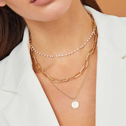 Gambar kalung multilayer retro pearl multilayer necklace jka205 dari Oila Jakarta Pusat Tokopedia