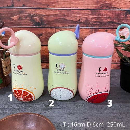 Jual Tumbler Keramik Fruits Series Botol Air Tumbler Kekinian Buah