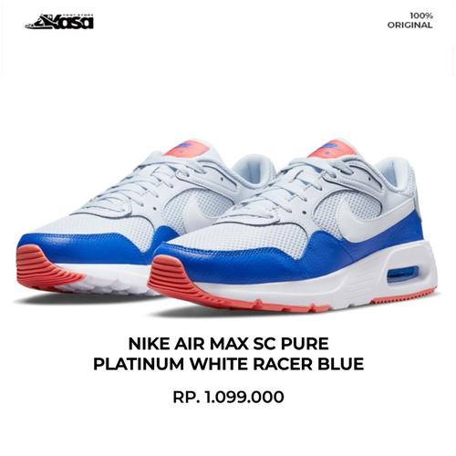 Jual NIKE AIR MAX SC PURE PLATINUM WHITE RACER BLUE - 44 - Kota Bandung -  akasafootstore | Tokopedia
