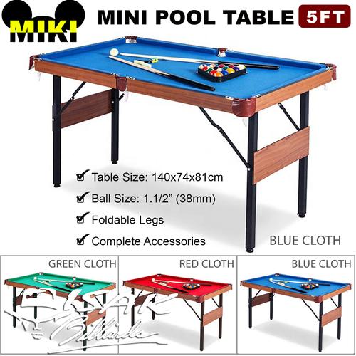 Gambar MIKI 5-ft Mini Pool Table Mainan Anak Meja Billiard Kecil MDF Hadiah - Candy Red dari ISAK Billiard Sport Co. Jakarta Pusat Tokopedia