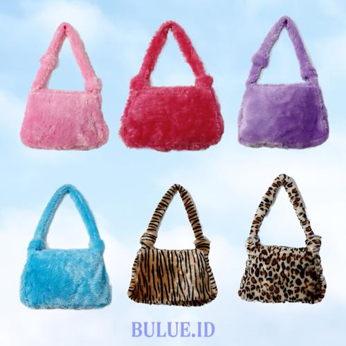fluffy satchel bag