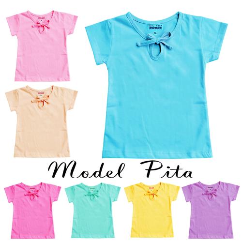 Gambar KAOS ANAK PEREMPUAN DAN BAYI MODEL PITA - S, PINK MUDA dari Ridora.babywear Jakarta Barat Tokopedia