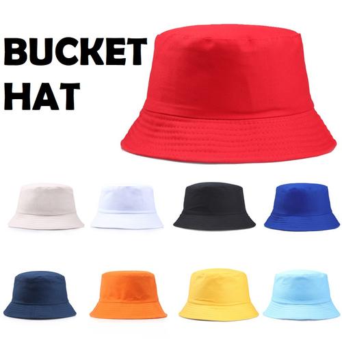 Jual TOPI BUCKET HAT POLOS BOLAK BALIK 