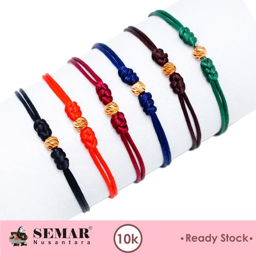 Gambar Gelang Tali Emas Bola Mrican Gold 10K Semar Nusantara - Merah dari Semar Nusantara Kab. Klaten Tokopedia