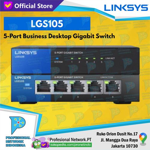 Gambar Linksys LGS105-AP, 5-Port Desktop Business Gigabit Switch / LGS105AP dari Profesional Network.PT Jakarta Pusat Tokopedia