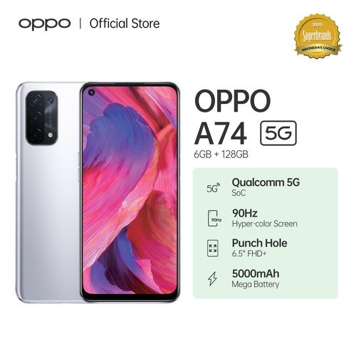 Foto Produk OPPO A74 5G Smartphone 6GB/128GB (Garansi Resmi) - Abu-abu dari OPPO OFFICIAL STORE