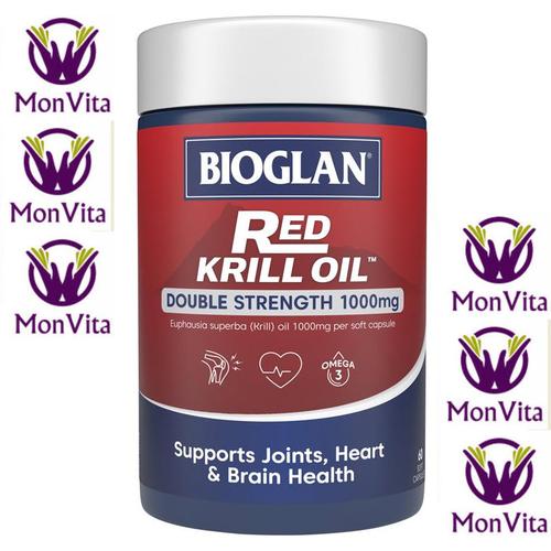Gambar Bioglan Red Krill Oil Double Strength 1000mg - 60 Caps dari monvita Jakarta Barat Tokopedia