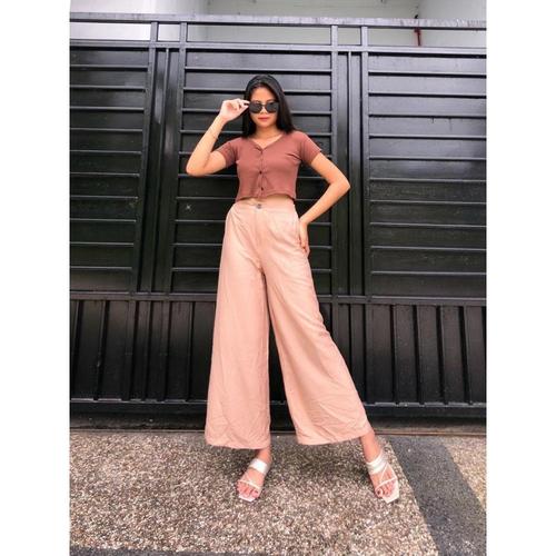 Gambar CELANA KULOT PANJANG HIGHWAIST WANITA - Coksu Resleting dari sukawatisouvenir Kab. Gianyar Tokopedia