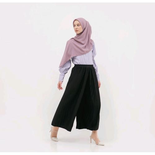 Foto Produk Hana active kulot | Kulot Plisket Premium By. Mayzaa (Varian 1) - Black dari Mayzaa