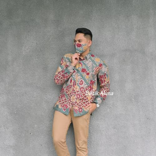 Foto Produk kemeja batik pria lengan panjang kualitas premium PCW120 - S dari batik aluna collection
