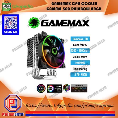 Jual GAMEMAX GAMMA 500 RAINBOW RGB CPU Cooler ARGB Kota Manado
