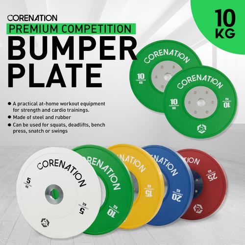 Foto Produk CoreNation Active Premium Competition Bumper Plate - 10kg Green (Pair) dari CoreNation Active