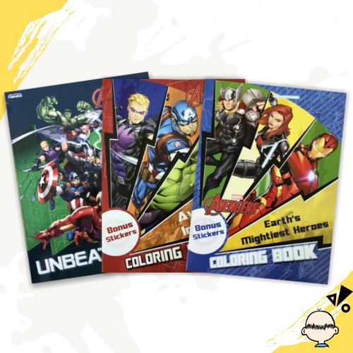 Foto Produk Coloring Book AVENGERS LARGE . Marvel Buku Mewarnai Adinata dari ombotak