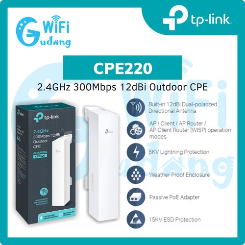 Jual Access Point Outdoor TPLINK 2.4GHz 300Mbps CPE220 / CPE 220 / CPE