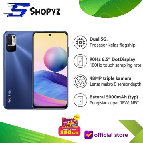 Gambar XIAOMI REDMI NOTE 10 5G NFC - 8GB 128GB 8/128 - DIMENSITY 700 - Nighttime Blue dari Shopyz ID Jakarta Timur Tokopedia