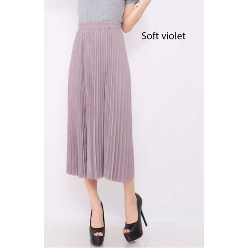 Foto Produk Rok Plisket Premium 7/8 By. Mayzaa | Rok Pleats Premium (Varian 2) - Soft Violet dari Mayzaa